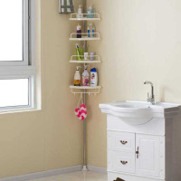 家时光 顶天立地置物架不锈钢架子浴室收纳架浴厨层架不锈钢非实木