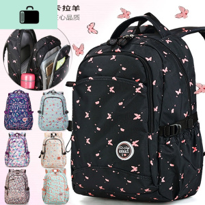 新款初中高中学生书包女韩版小学生轻便双肩包小清新校园风NEW LAKE