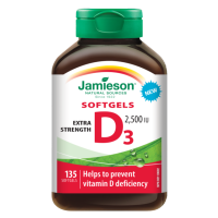 加拿大进口Jamieson健美生维生素d3 2500IU软胶囊135粒中老年维生素D送礼