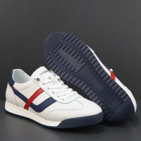 真皮运动鞋男新款小白鞋户外旅游休闲男鞋透气防滑软底德训鞋