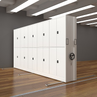 臻远密集架手摇式移动档案柜钢制轨道密集架一列5组