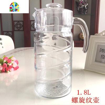 玻璃冷水壶扎壶可高温凉水杯耐热大容量防爆家用套装凉水壶 FENGHOU 1.1L八角壶