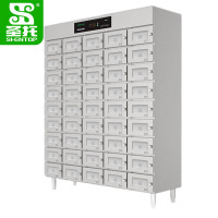 圣托(Shentop)热风循环45格独立室消毒柜 304不锈钢紫外线保洁柜 员工食堂独立室消毒碗柜 DAD03