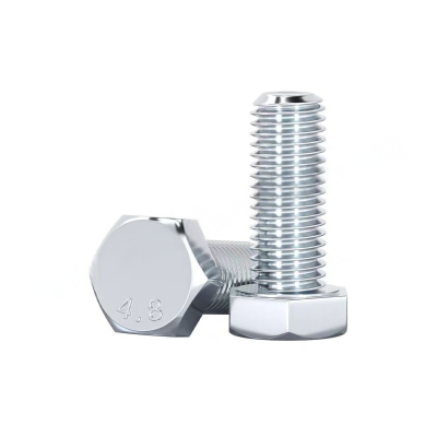 JIBIN/继彬 GB30 外六角螺栓 碳钢Q235 4.8级 镀白锌 全牙 M20×240 个