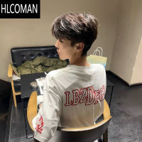 HLCOMAN美式高街刺绣字母情侣装2025新款国潮牌夏季宽松短袖t恤男装上衣