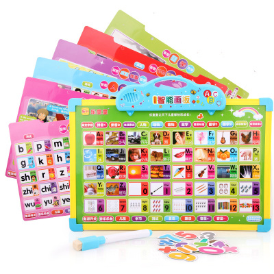 乐童童玩具中英文点读画板早教机13合1儿童涂鸦绘画草绿适用年龄3-6岁ABS包装370*295*35mm