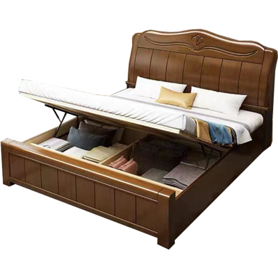 臻远 ZY-SMC-89 实木床 1.8*2.0米气压高箱 单位:1张