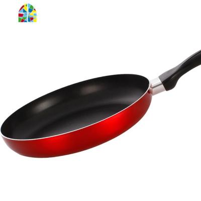 平底锅不粘锅无油烟锅迷你煎锅电磁炉适用 FENGHOU 26CM平底煎锅(带盖)红/香槟随机