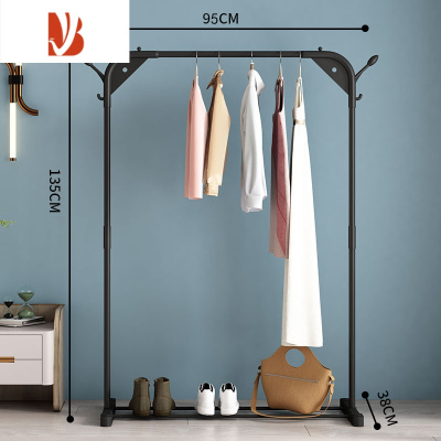 三维工匠晾衣架落地卧室家用阳台室内挂衣架金属凉衣杆折叠简易晒衣服架子