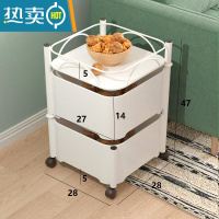 敬平旋转置物架小推车落地卧室婴儿多层厨房移动零食储物卫生间收纳架