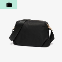 包包女2020春夏新款潮韩版百搭斜挎包女小包简约单肩尼龙女包NEW LAKE 经典黑女斜挎包