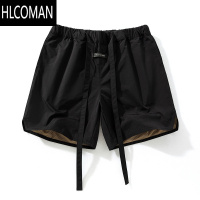 HLCOMAN工装美式炫彩阔腿短裤夏男女情侣宽松潮牌高街4四分五分沙滩裤子