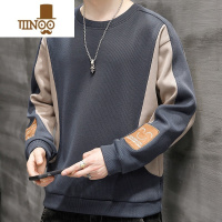 YANXU男士长袖t恤潮流宽松复古打底衫新款秋季男装春季百搭卫衣上衣服