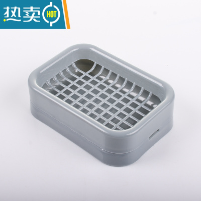 敬平3个沥水肥皂盒 家用北欧创意带盖大号皂架塑料简约欧式双层香皂盒 北欧灰-3个装