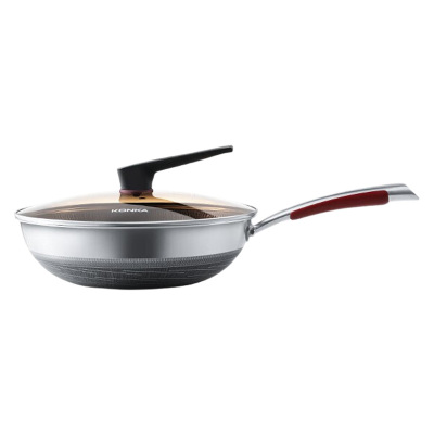 康佳炒锅30cm蜂窝晶纹易清洗不易粘KCG-3009