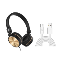 惠普 USB2.0 A to C Cable Type-c数据线DHC-TC100白色+惠普多媒体耳机DHH-1206