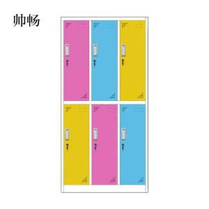 帅畅钢制彩色更衣柜健身房换衣柜员工储物柜浴室多门鞋柜密码锁存包柜