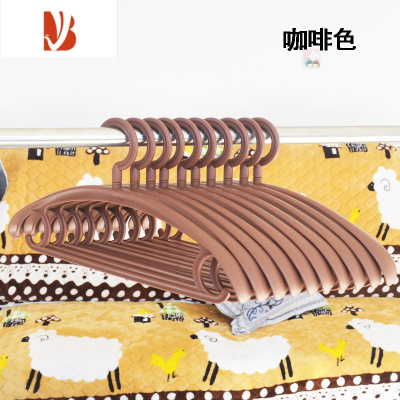 三维工匠成人宽肩衣架加粗塑料防滑家用晾晒挂夹衣服挂批发裤架衣撑