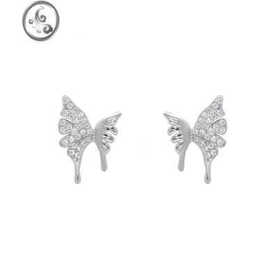 JiMi「梦幻之境」精致蝴蝶耳钉蚊香盘耳夹女无耳洞耳饰气质高级感耳环