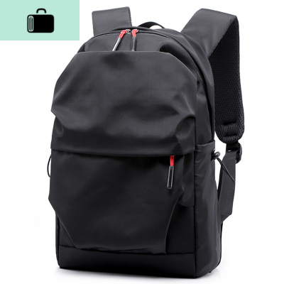 潮牌双肩包男士背包时尚潮流高中大学生书包大容量休闲旅行电脑包NEW LAKE 黑色小号