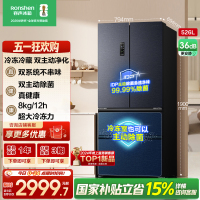 容声526升双净双系统法式多门四开门电冰箱家用一级能效风冷无霜节能大容量国家补贴BCD-526WD1MPA灰