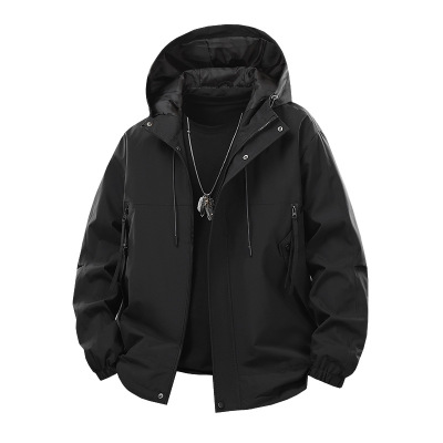 春秋季新款休闲夹克男士户外冲锋衣登山服纯侣外套潮