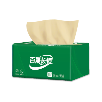 百晟长恒BSCH-C16D抽纸3层90抽每盒 190mm*195mm(计价单位:盒)绿色