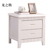 龙之腾床头柜简约现代卧室床边储物柜标准款白色50*41*50cm