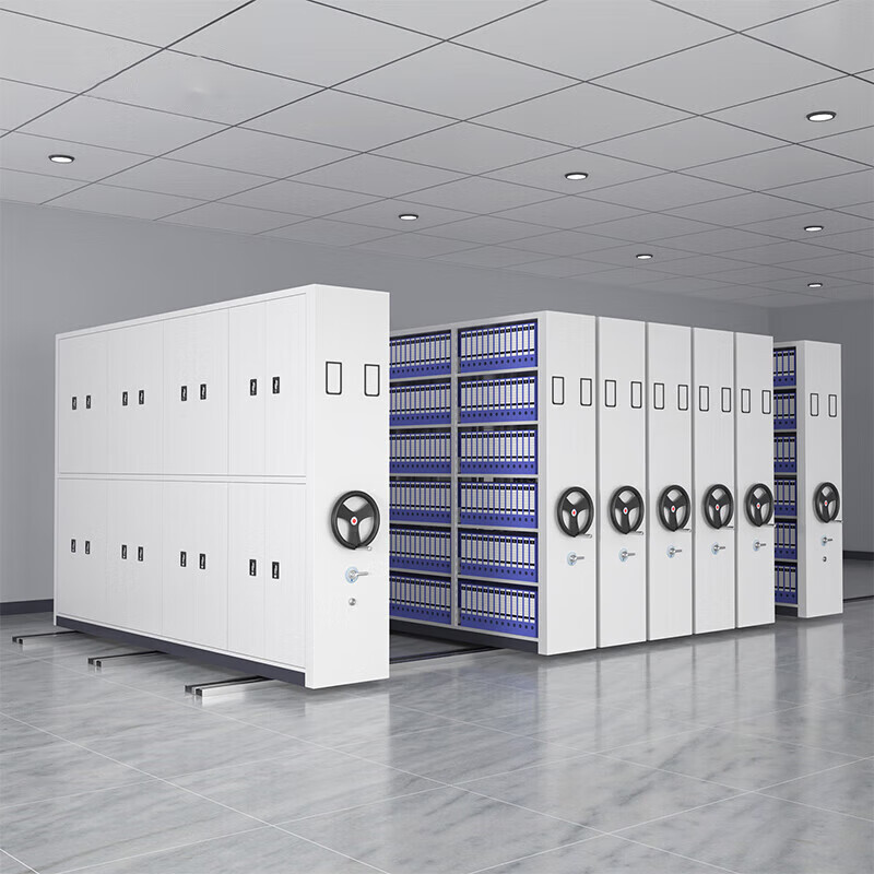 德诚和移动档案柜资料架钢制轨道密集柜/密集架900mm*560mm*2400mmH组