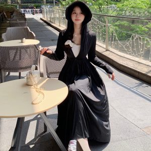 防晒衣女夏季长款连衣裙防紫外线冰丝长裙防晒服UPF50_PLUS