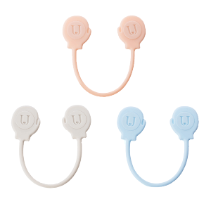 美帮汇3个装数据线充电线整理线器缠耳机线集线收纳扣固定纽扣磁力绑带 一套三个