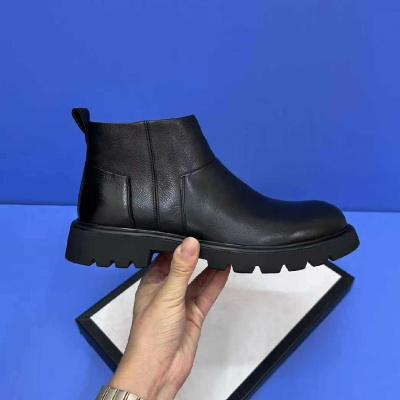 欧货高级感真皮马丁靴男士冬季时尚潮流保暖加绒商务休闲英伦皮靴