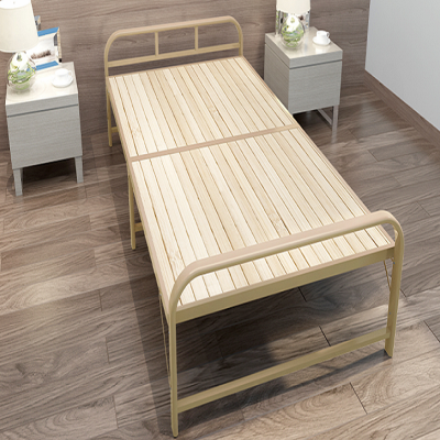 梦强钢木折叠床多种规格可选mq-0502简装床 米色