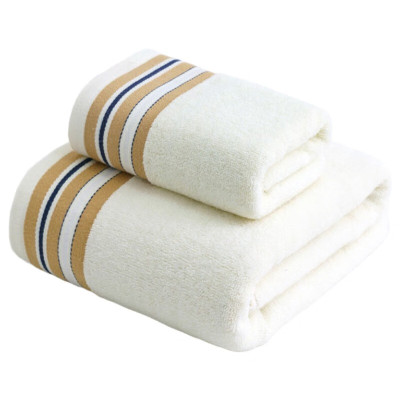 天山柔 70*140cm 400g 全棉32股彩格条 浴巾 (计价单位:条) 洁白