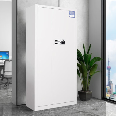 格具(GEJU)加厚钢制瓷白色分通门无斗国保指纹锁保密柜资料档案柜