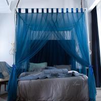 美帮汇新款蚊帐家用老式1.8m1.5m床落地加密加厚廷公主风纹账