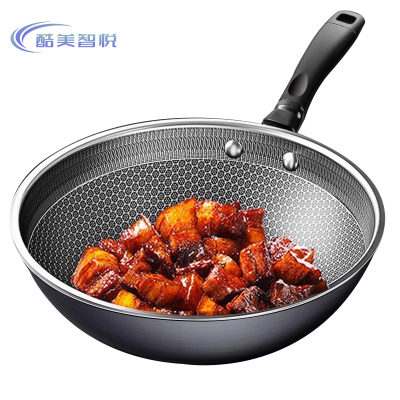 酷美智悦 不粘锅炒锅双面屏三层钢32cm KM-BH336 个