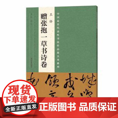 正版 中国代表性书法作品放大本系列 王铎《赠张抱一草书诗卷》 张海 河南美术