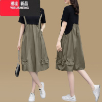 YIBUSHENG300斤胖MM大码女装宽松连衣裙女2023季新款韩版洋气减龄中长裙