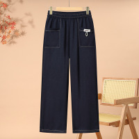 大口袋中老年女裤时尚妈妈裤字40-60岁中年码长裤子50岁春装