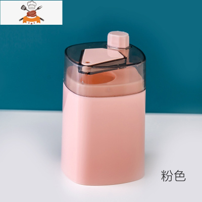 牙签盒创意自动弹出家用客厅按压式餐厅牙签筒罐便携式随身牙签筒 敬平 樱花粉
