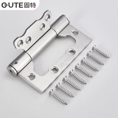 固特GUTE 隐形门子母4寸合页自闭不锈钢免开槽闭门器自动关门暗门弹簧铰链