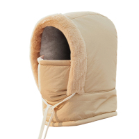 围盛 防寒帽 卡其色 顶