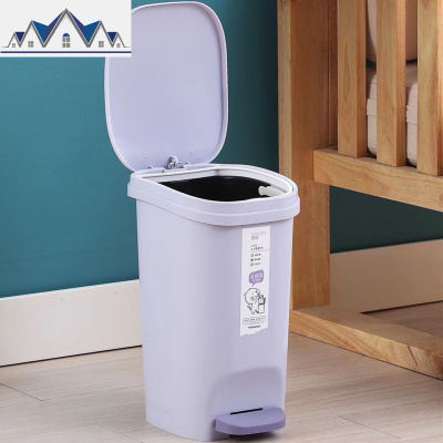 脚踩开盖垃圾桶永声2019北欧塑料生活脚踏式厕所卫生间小小号带盖 三维工匠