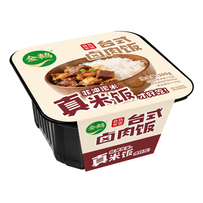 金鹤台式卤肉饭300g*4盒加热即食自热米饭方便速食旅行户外食品多口味组合早餐午餐组合装