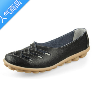 SUNTEK44软底夏季透气女鞋手工凉鞋大码平跟妈妈鞋中老年洞洞鞋镂空女鞋