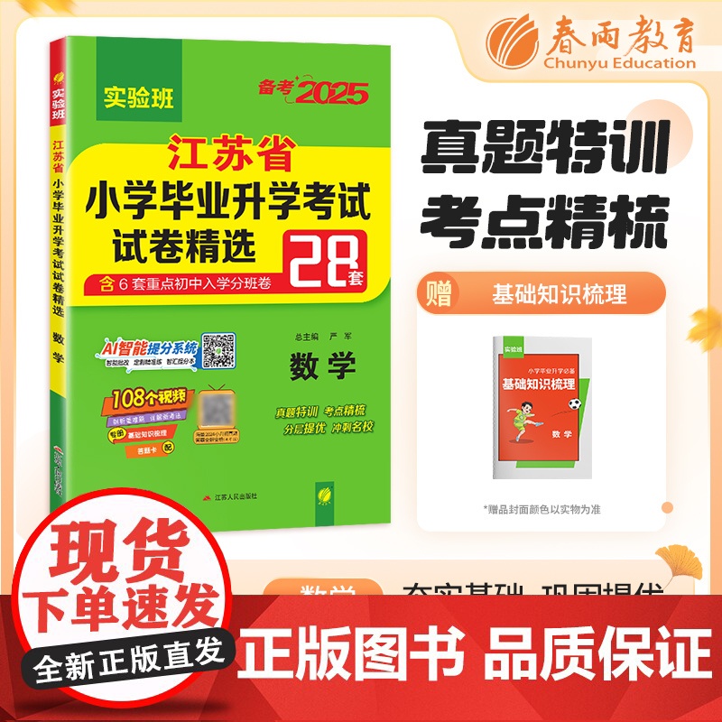 江苏省小学毕业升学考试试卷精选 数学 备考2025年新版小升初六年级小考基础知识梳理系统总复习真题卷招生卷分班卷