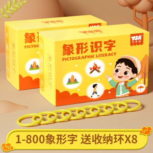 儿童识字卡片3000字幼儿园象形看图汉字宝宝早教启蒙认字全套玩具