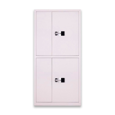 尔迈 钢制档案柜保密柜灰白色通双节国保锁内二斗保密柜