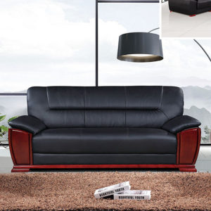 开元映象现代简约商务接待办公室沙发西皮3人位沙发KYS-8734